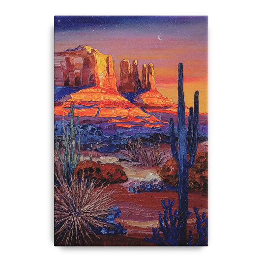 Sedona Desert Twilight - Canvas Wall Art