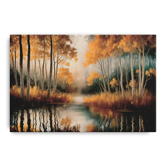 Aspen Forest Reflections - Canvas Wall Art