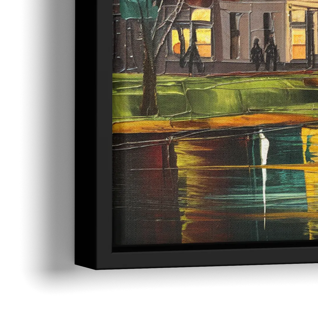 Huntsville Historic Downtown - Close-Up Black Frame Canvas