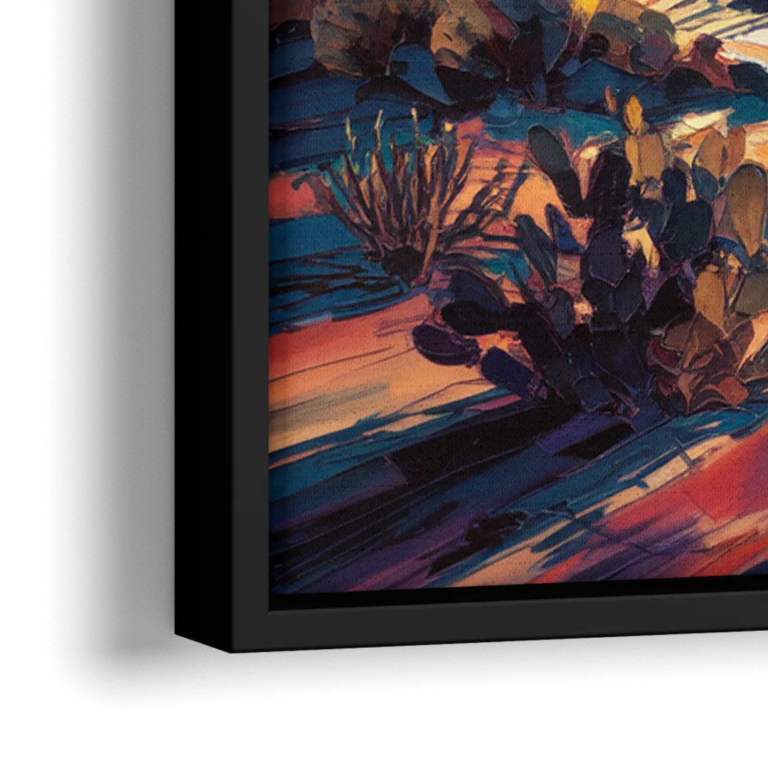 Tucson Night Sky - Close-Up Black Frame Canvas