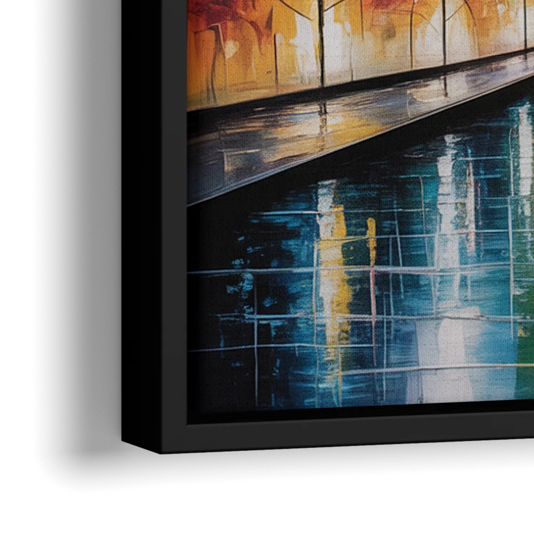 Montreal Fireworks Festival - Close-Up Black Frame Canvas