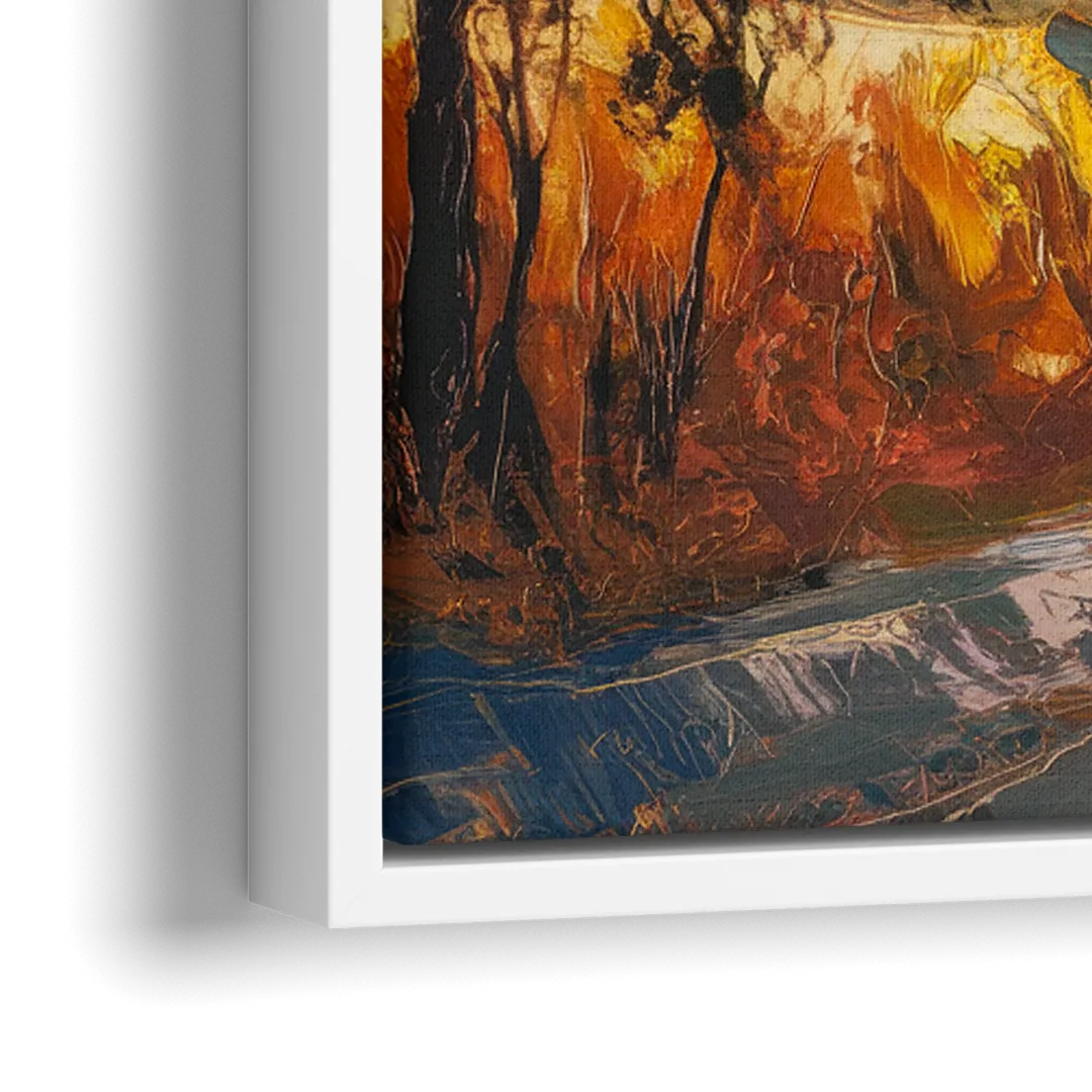 Lancaster Sunset Views - Close-Up White Frame Canvas