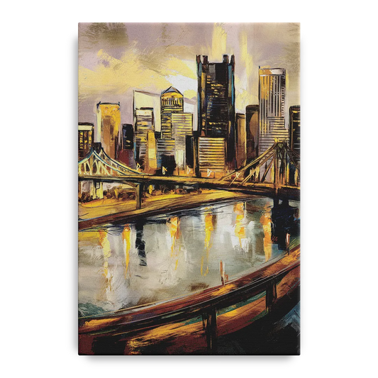 Pittsburgh Steel City Vibes - Canvas Wall Art