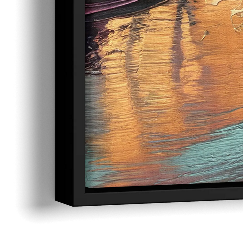 Grand Rapids Downtown Skyline - Close-Up Black Frame Canvas