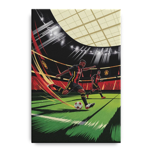 Atlanta United Soccer Action - Canvas Wall Art