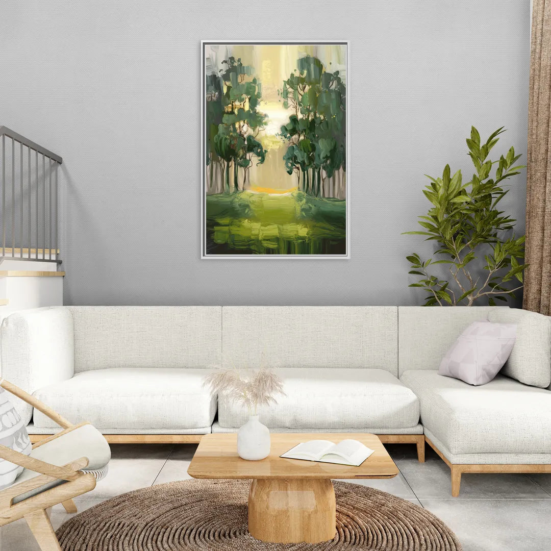 Ontario Forest Vibes - Living Room White Frame Canvas