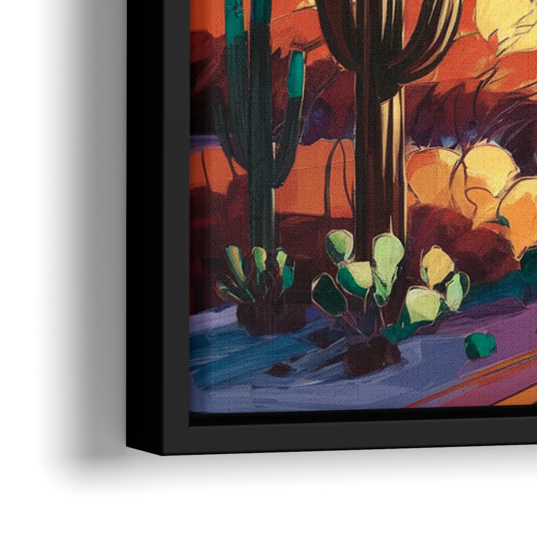 Phoenix Arizona Urban Art - Close-Up Black Frame Canvas