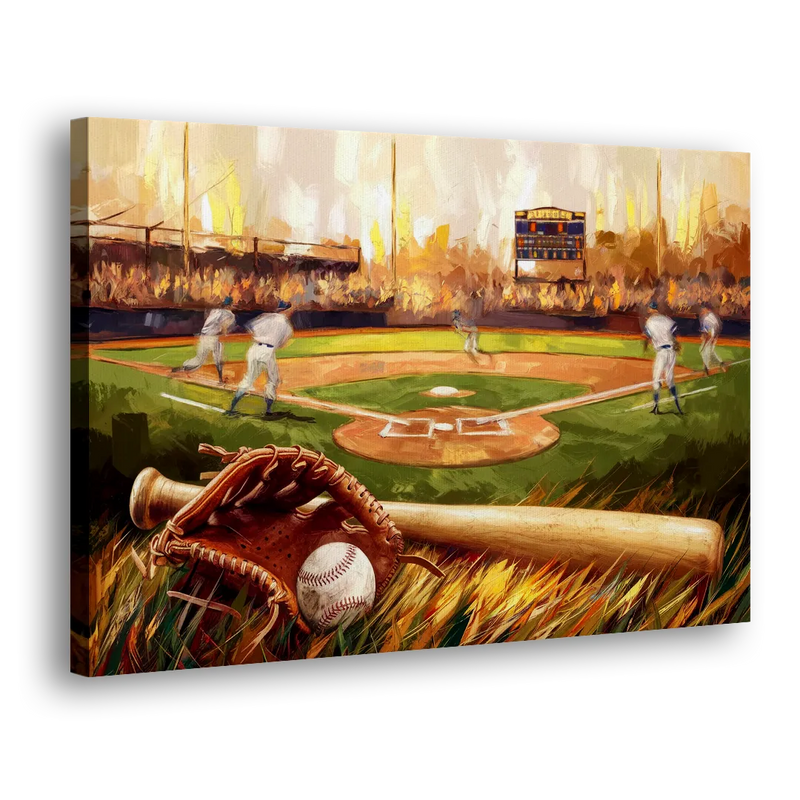 Greensboro Baseball Heritage - Canvas Print Art Sides