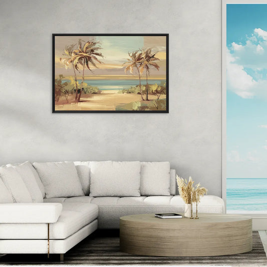 Savannah Coastal Beauty - Living Room Black Frame Canvas