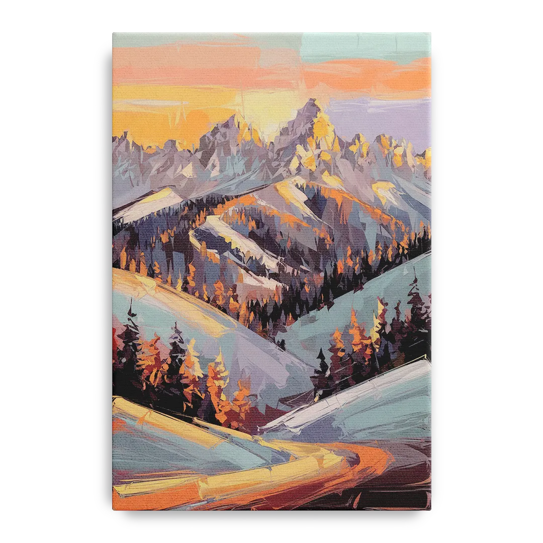 Park City Sunrise Panorama - Canvas Wall Art