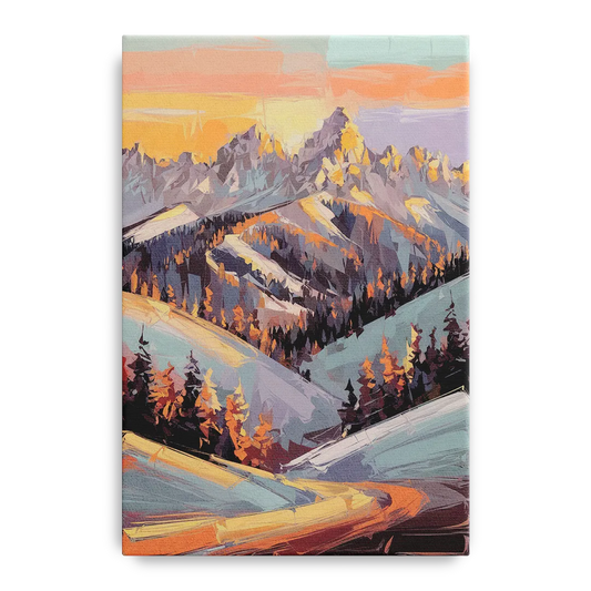 Park City Sunrise Panorama - Canvas Wall Art