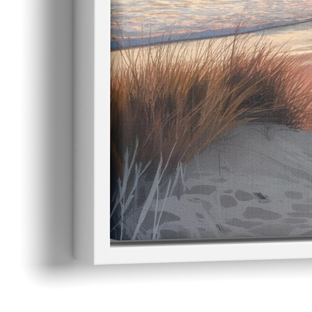 Huntington Beach Coastal Vibes - Close-Up White Frame Canvas