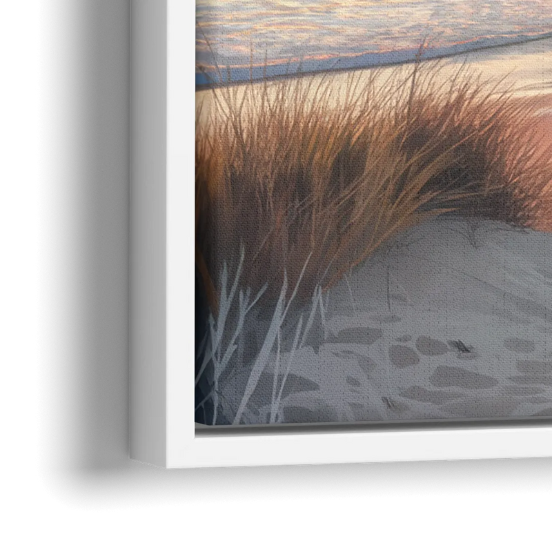 Huntington Beach Coastal Vibes - Close-Up White Frame Canvas