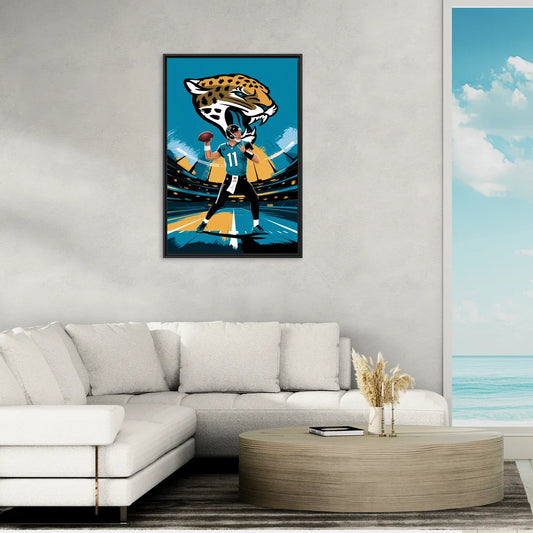 Jacksonville Jaguars Fans - Living Room Black Frame Canvas