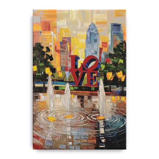 Philadelphia Love Park - Canvas Wall Art