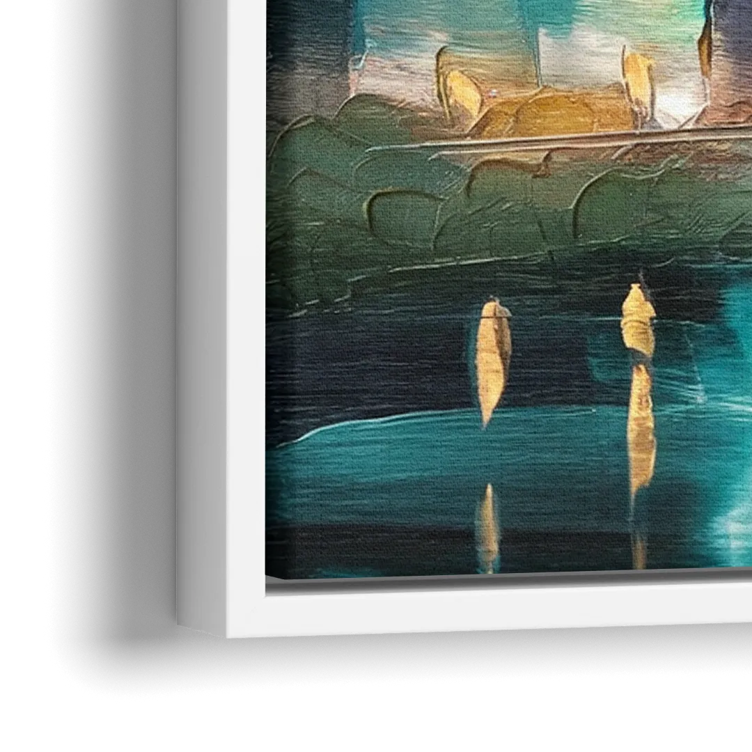 Des Moines Urban Charm - Close-Up White Frame Canvas