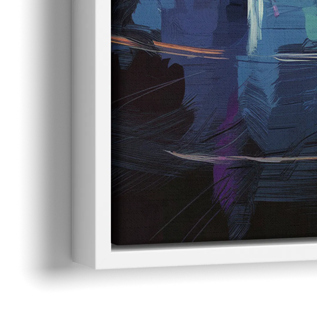 Los Angeles Airport Aerial View - Close-Up White Frame Canvas