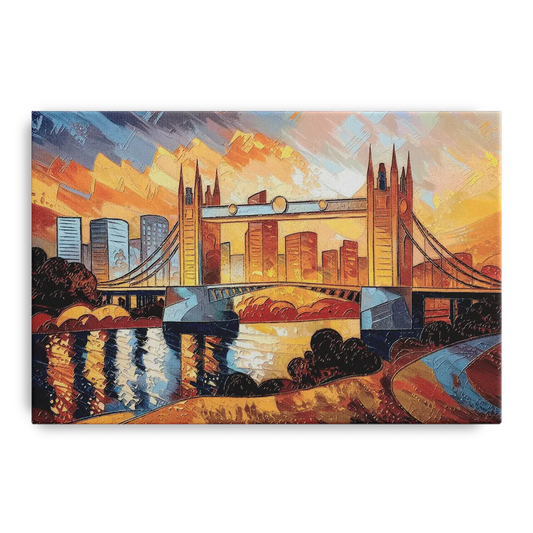 Sacramento Golden Hour Skyline - Canvas Wall Art