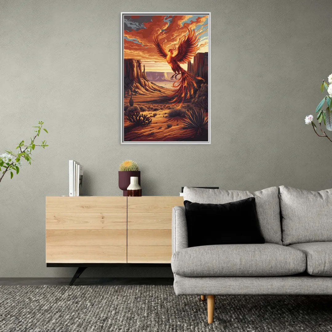 Phoenix Southwest Charm - Living Room White Frame Canvas