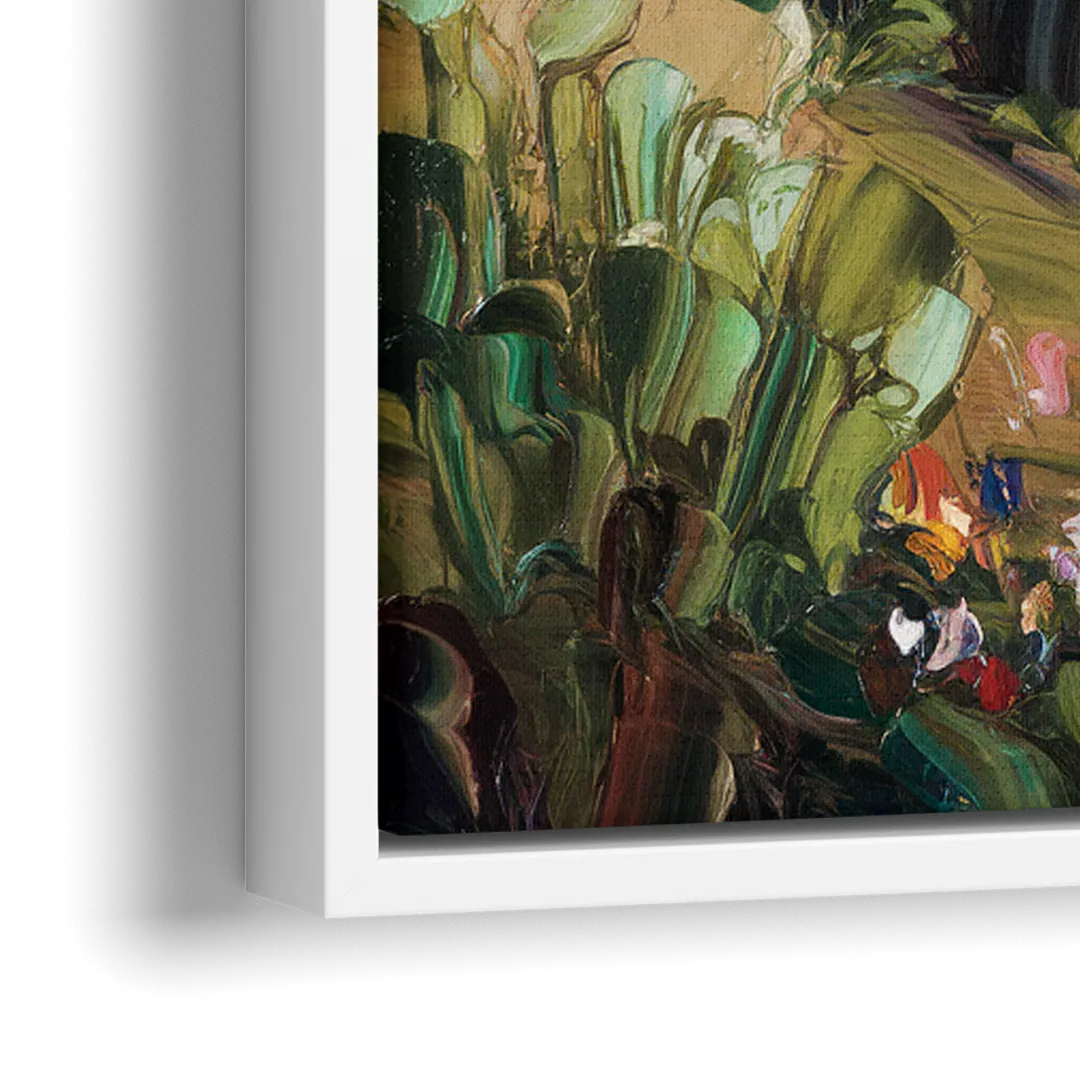 Buffalo Niagara Falls View - Close-Up White Frame Canvas