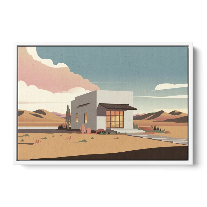 Marfa Artistic Vibes - White Frame Canvas