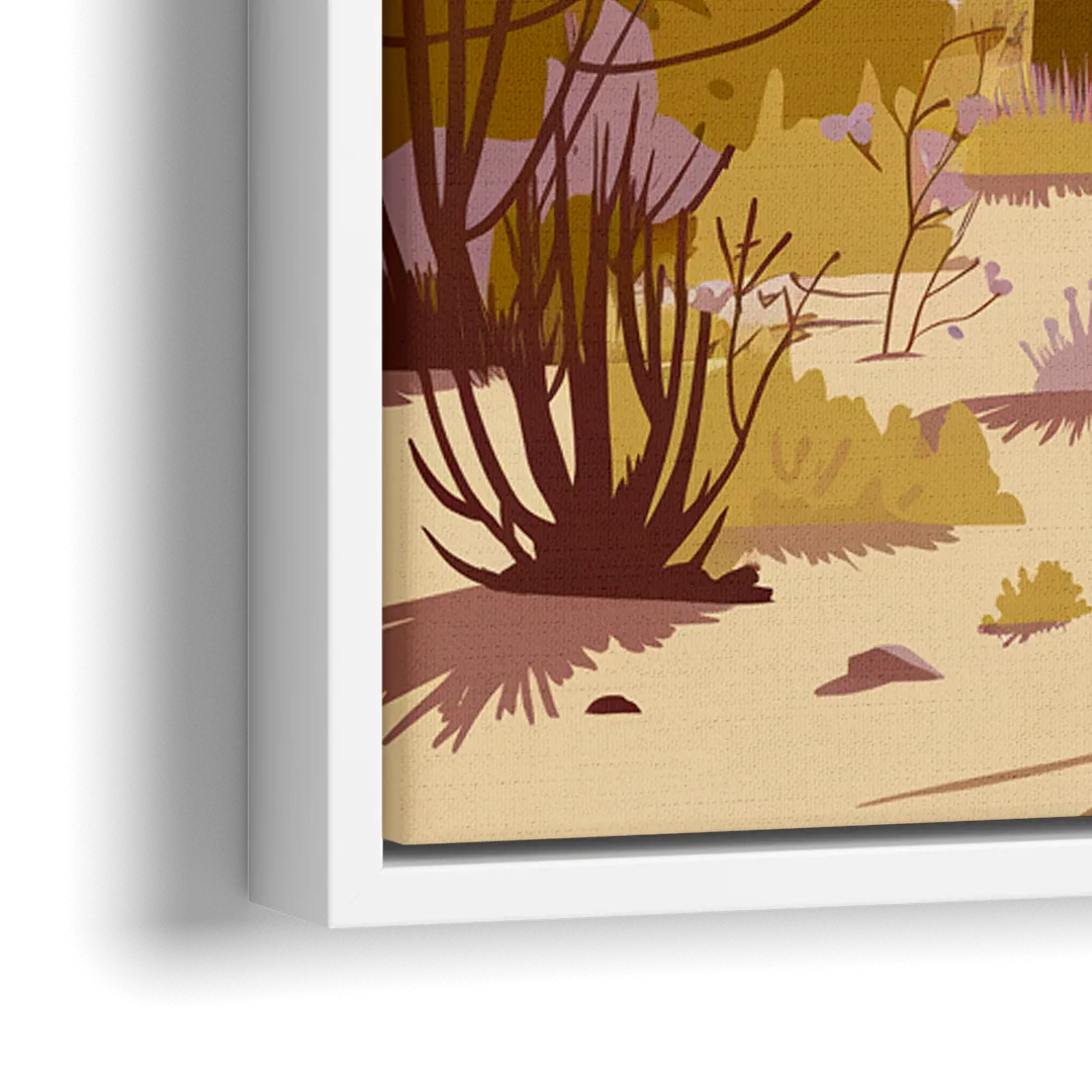 Tucson Mountain Views - Close-Up White Frame Canvas