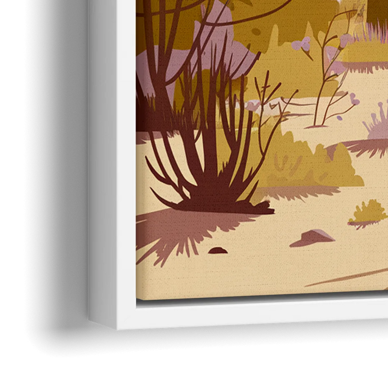 Tucson Mountain Views - Close-Up White Frame Canvas