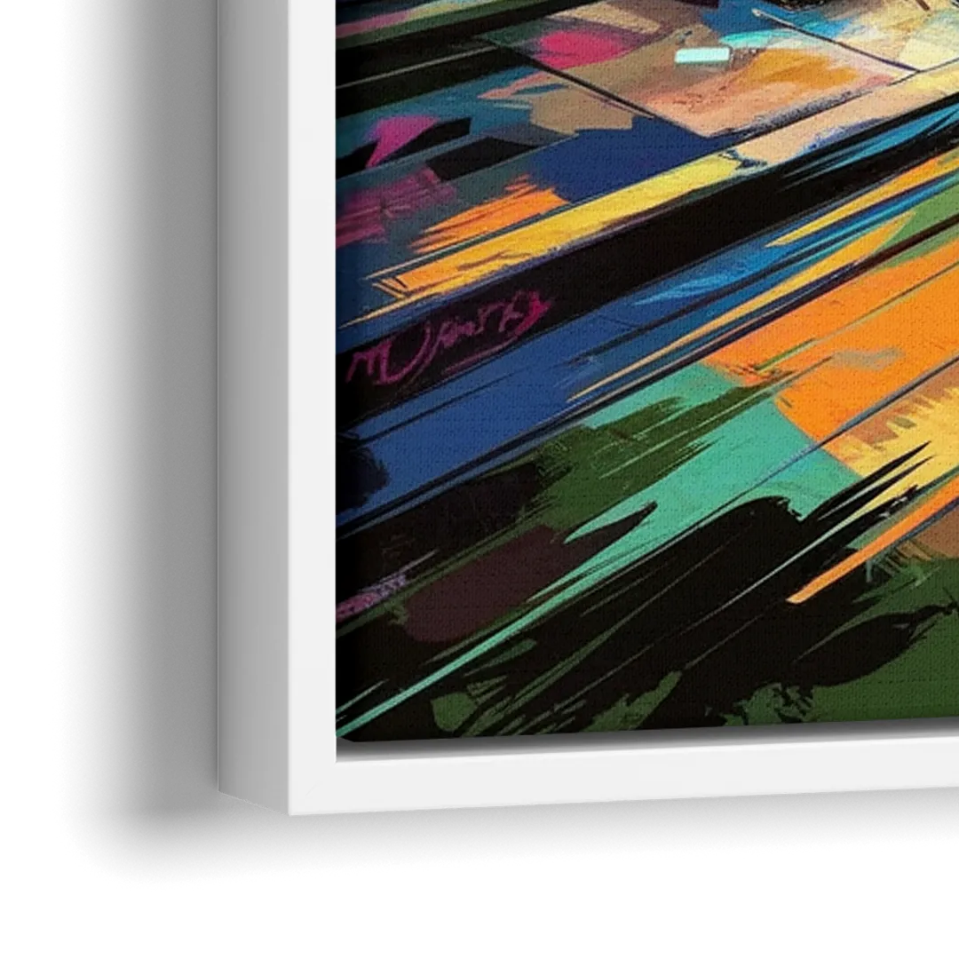 Dunedin Street Art Vibes - Close-Up White Frame Canvas