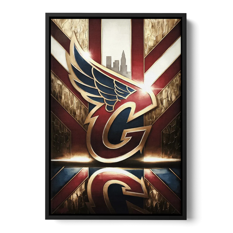 Cleveland Guardians Tribute - Black Frame Canvas