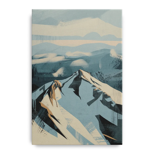 Grouse Mountain Snow View - Canvas Wall Art