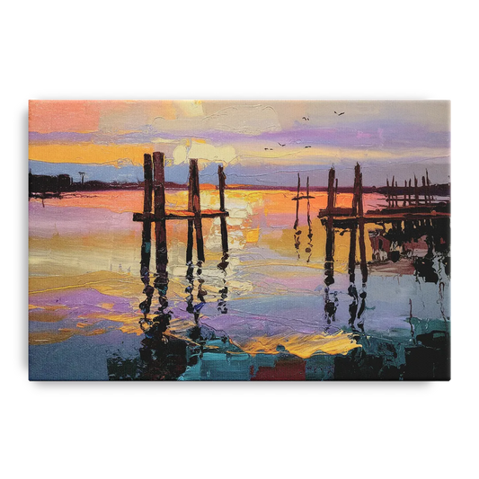 Tacoma Waterfront Sunset - Canvas Wall Art