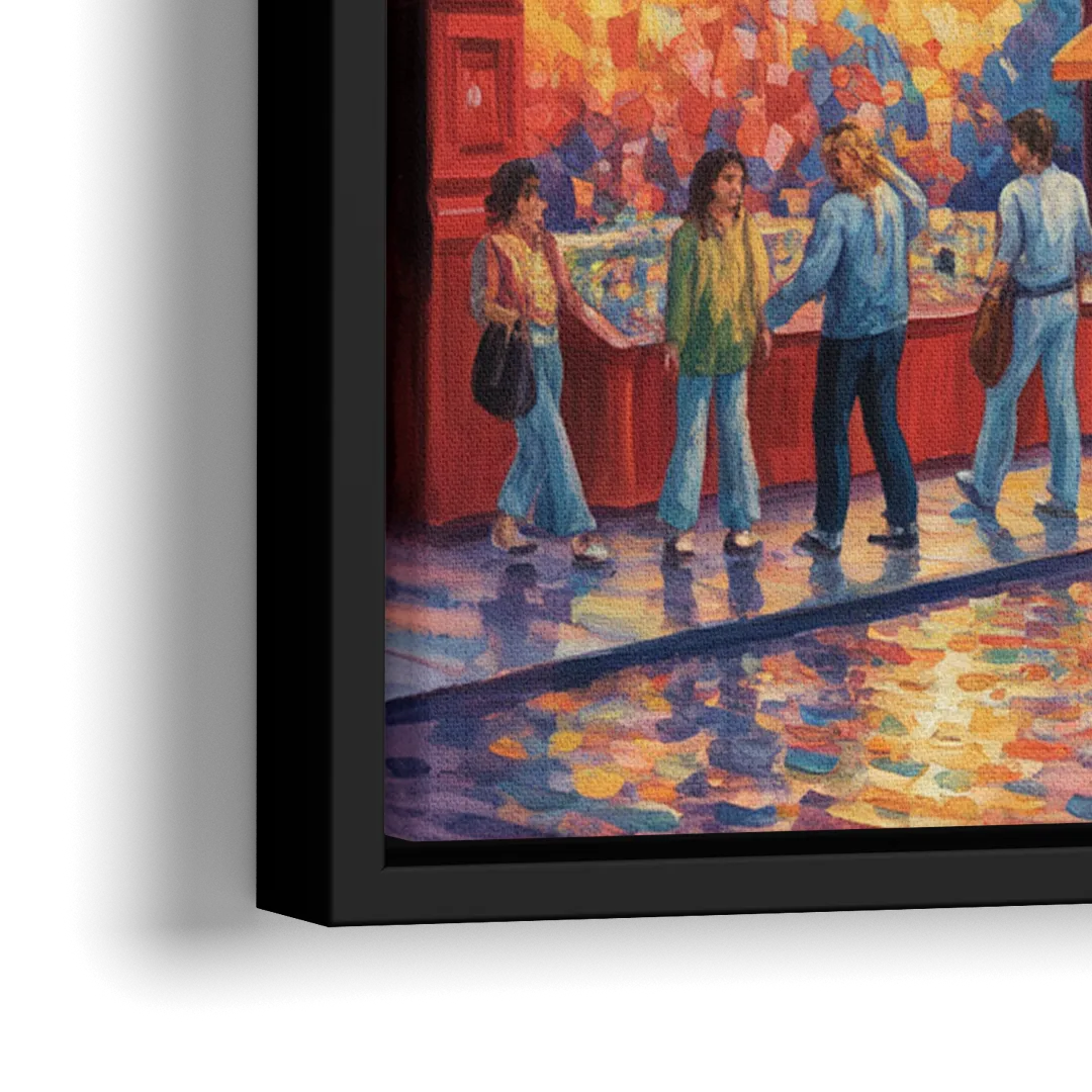 Rue Saint Paul Vibes - Close-Up Black Frame Canvas