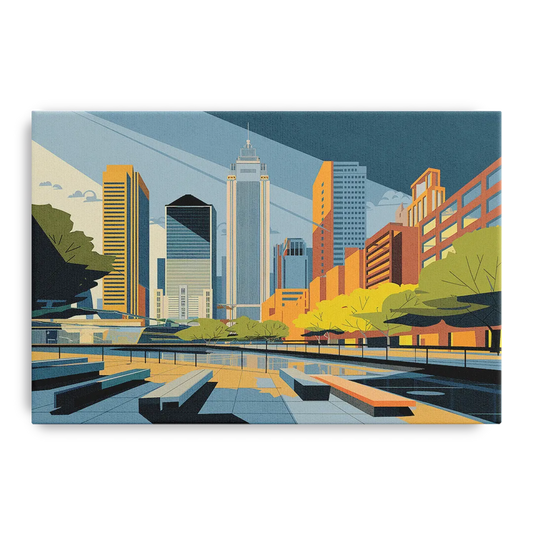 Jersey City Urban Architecture - Canvas Wall Art