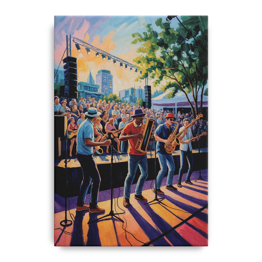 Montreal Jazz Festival Scene - Canvas Wall Art