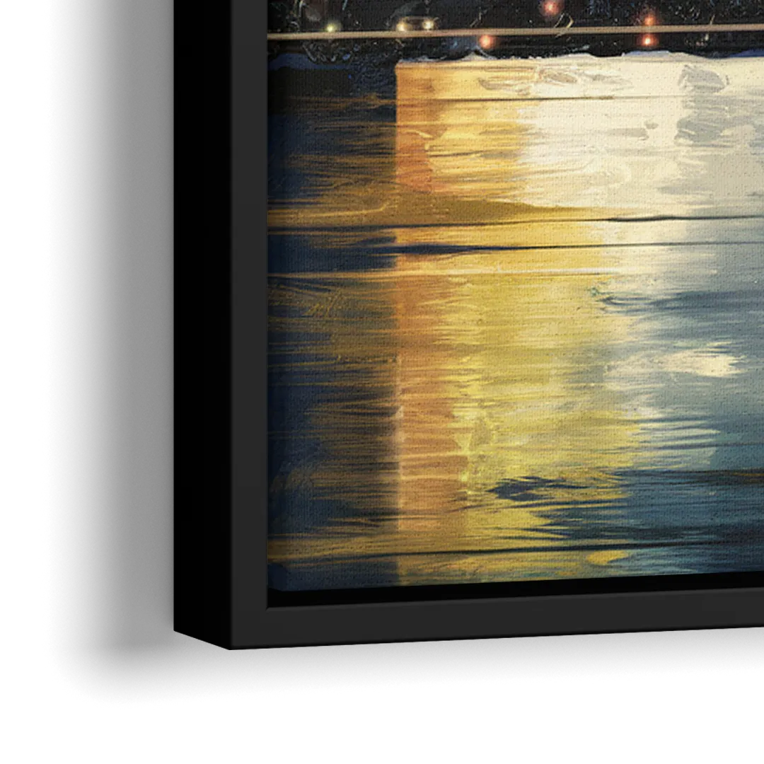 Irving Downtown Skyline - Close-Up Black Frame Canvas