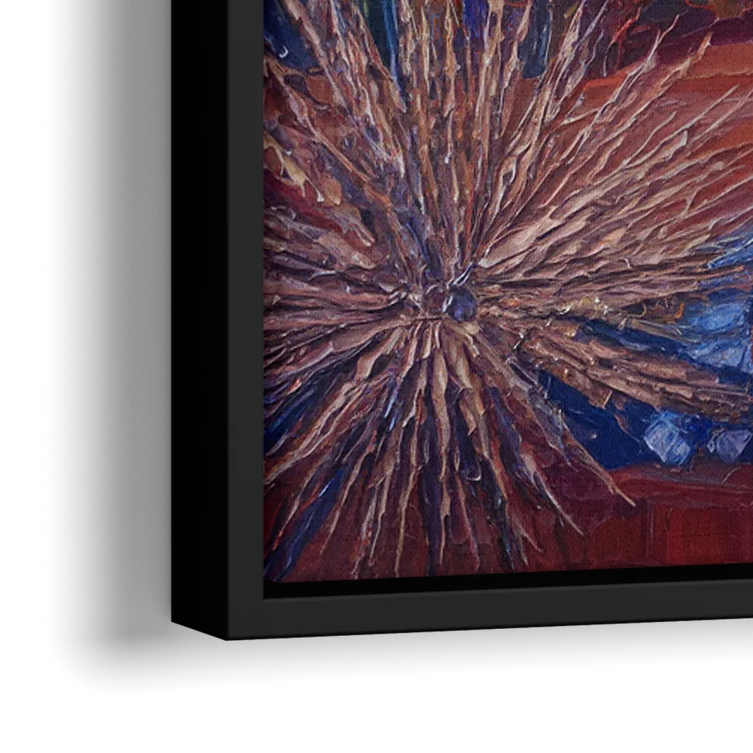 Sedona Desert Twilight - Close-Up Black Frame Canvas