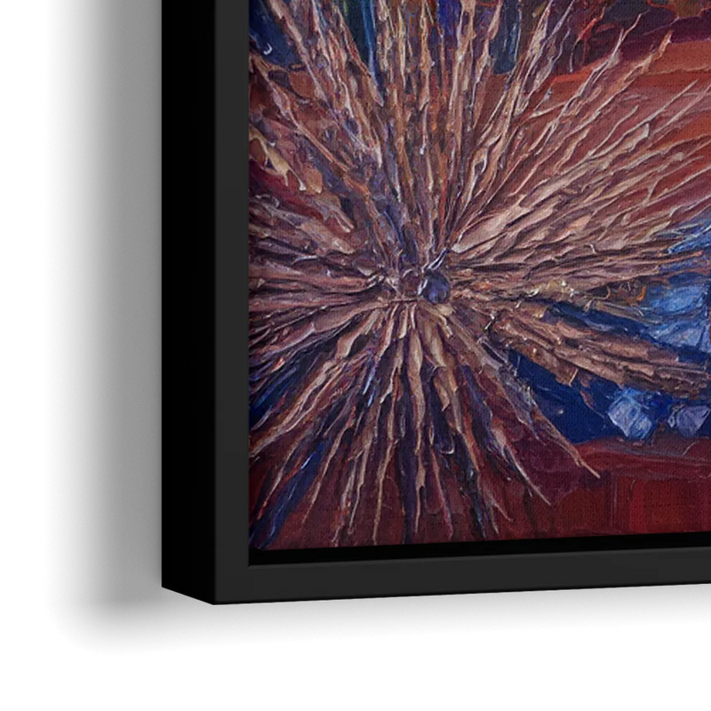 Sedona Desert Twilight - Close-Up Black Frame Canvas