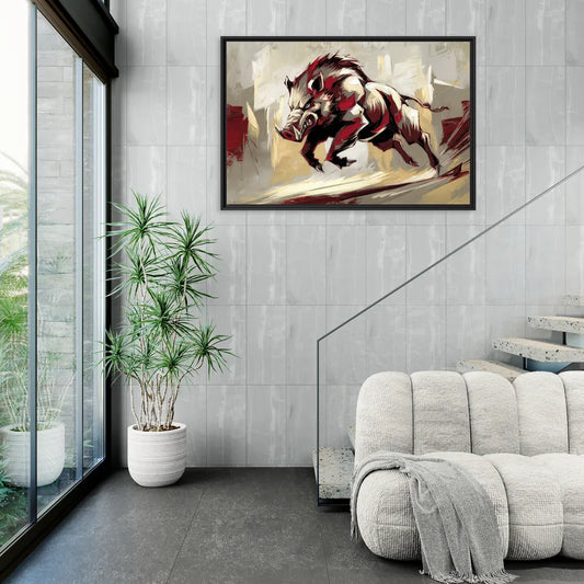 Fayetteville Razorbacks Pride - Living Room Black Frame Canvas