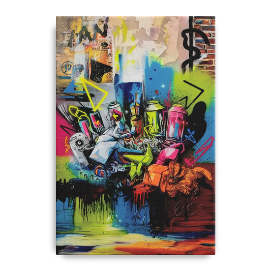 Austin Graffiti Street Style - Canvas Wall Art