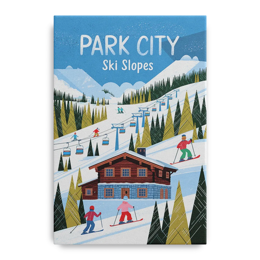 Park City Ski Slopes - Canvas Wall Art