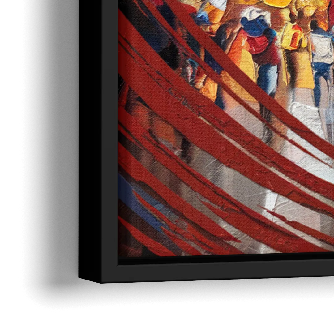 Marietta Braves Fan Tribute - Close-Up Black Frame Canvas