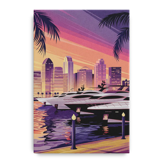 San Diego Harbor View - Canvas Wall Art