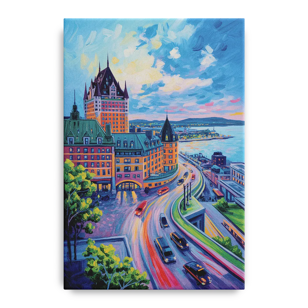Quebec City Tower View - Canvas Wall Art