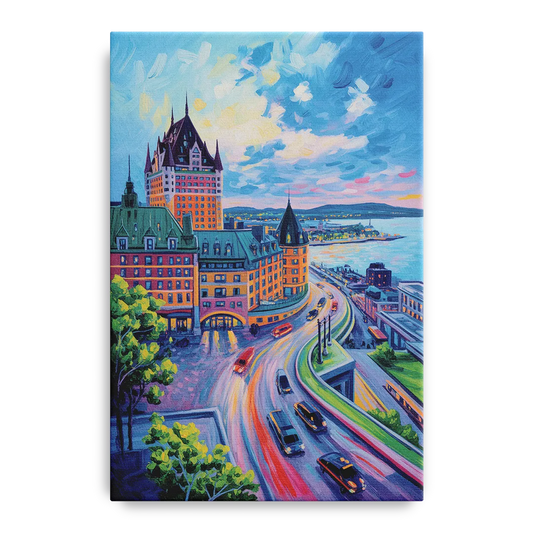 Quebec City Tower View - Canvas Wall Art
