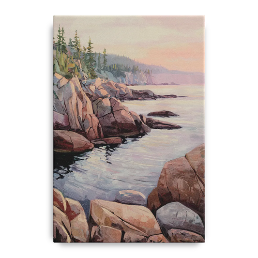 Bar Harbor Rocky Shoreline - Canvas Wall Art