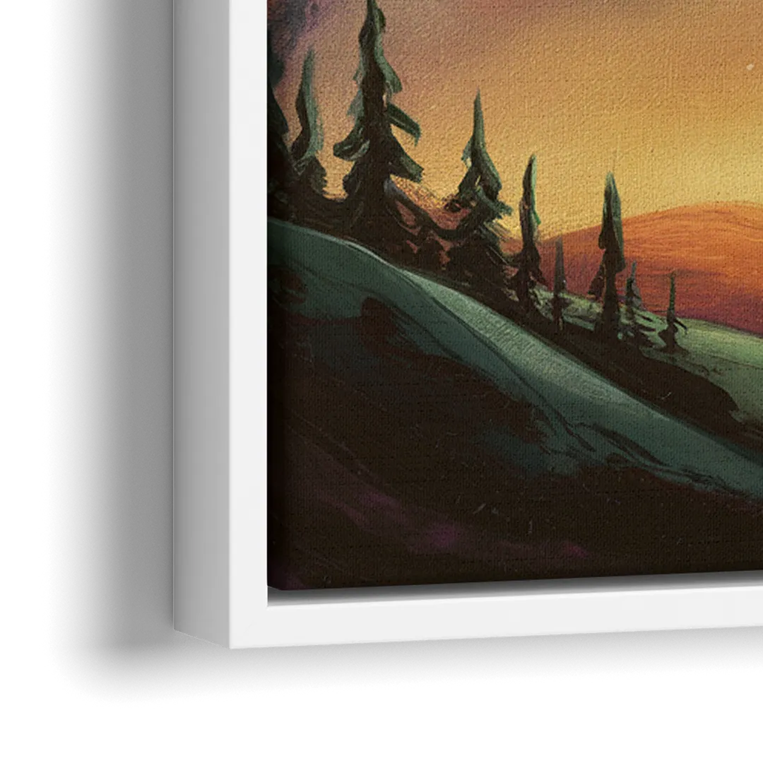 Huntsville Night Sky Astronomy - Close-Up White Frame Canvas
