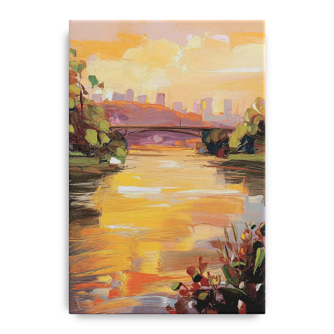 Knoxville Tennessee River View - Canvas Wall Art
