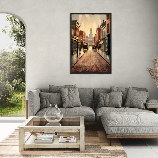 Joseph Historic Downtown - Living Room Black Frame Canvas