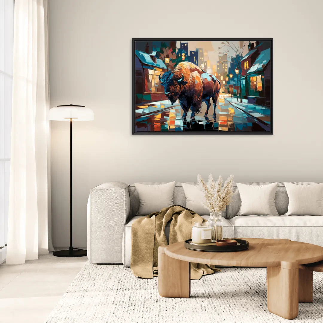 Buffalo Elmwood Village Vibes - Living Room Black Frame Canvas