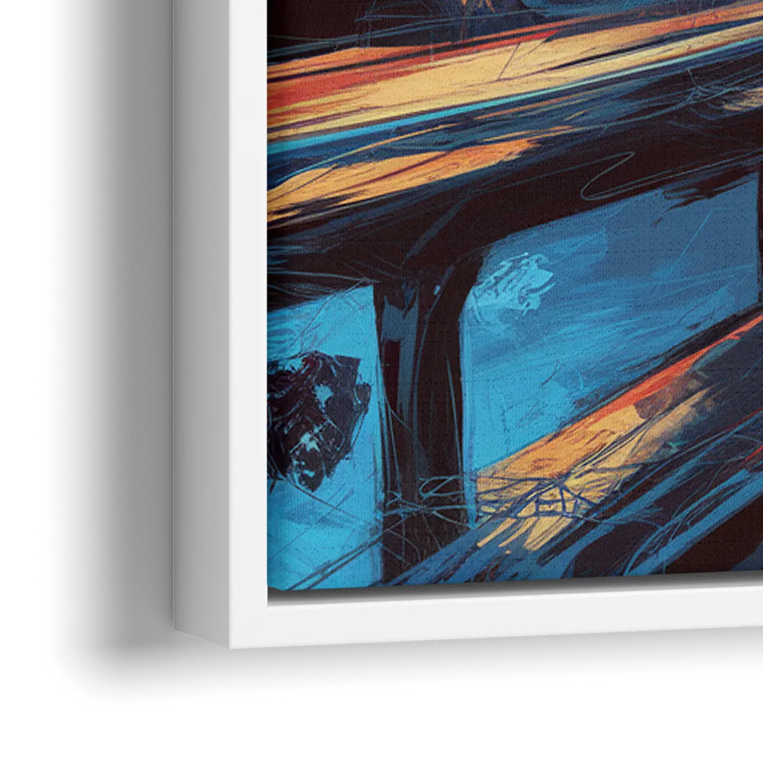 Oklahoma City Thunder Skyline - Close-Up White Frame Canvas